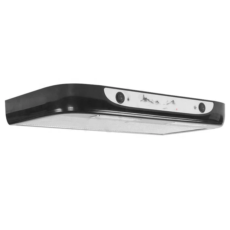 12V RV Button Control Range Hood, Stainless Steel Camper Van Cooker Hood with Dual LED Lights, Removable for Cleaning