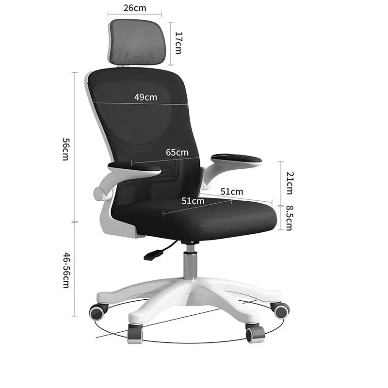 

*Swivel Game Chair Ergonomic Office Massage Comfy Dinning Chair Pink Work Rolling Cadeira De Escritorio Office Furniture