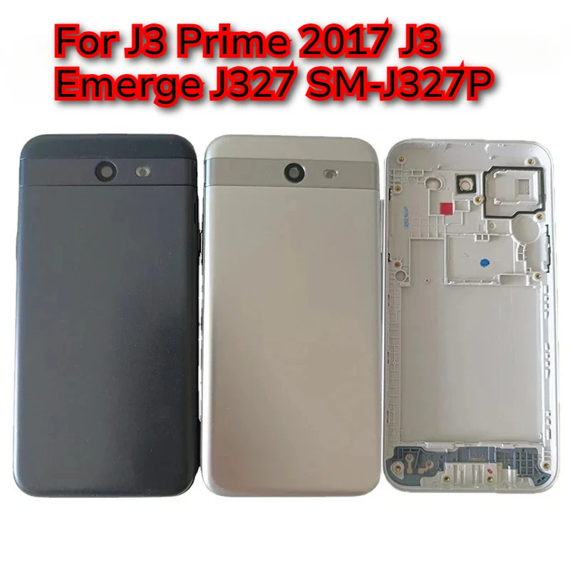 For Samsung Galaxy J3 Prime 2017 J3 Emerge J327 SM-J327P Housing Back Battery Cover Rear Door Case Repair parts