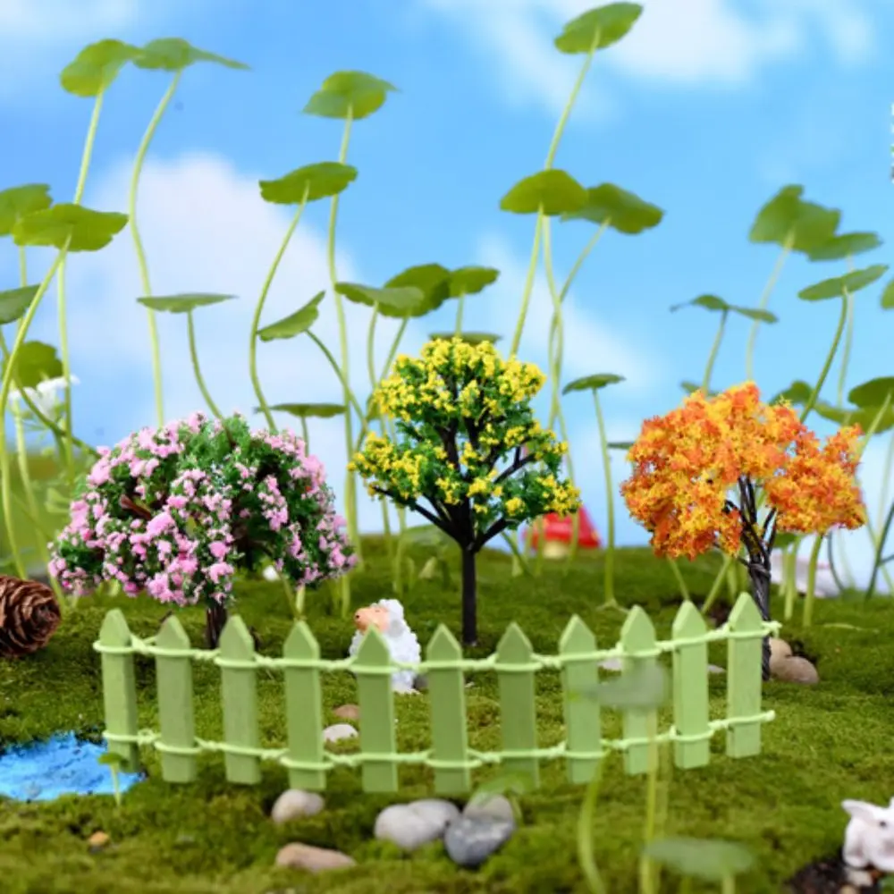 Durable Plastic Sakura Miniatures Model Vivid Simulation Trees Landscape Rural Style Home Decoratio
