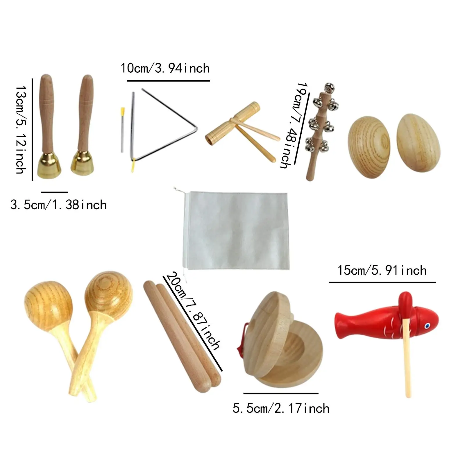 9 قطع للأطفال مجموعة الآلات الموسيقية أدوات قرع هدية عيد ميلاد المحمولة التنسيق بين اليد والعين التعليمية #6