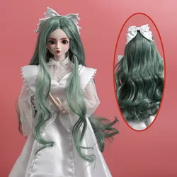 60cm Doll Wigs 1/3 BJD Doll Changing Wig Makeup Hair Female Bjd Wigs Straight Curly Hair Color Gradient Hair Accessories