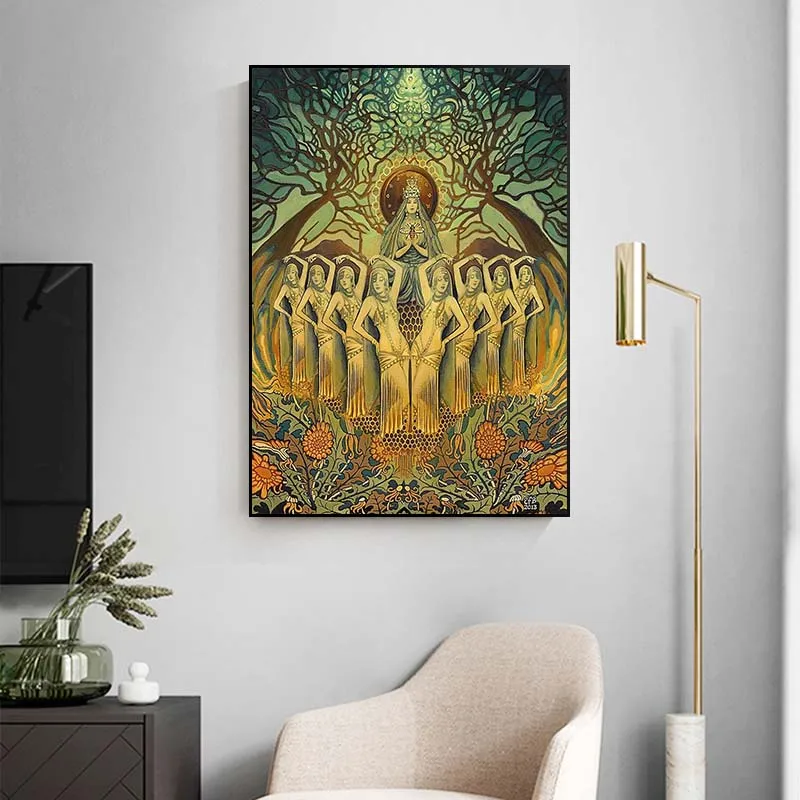 Abstract Alex Grey Trippy Psychedelic Posters and Prints Canvas Painting Wall Art Picture for Living Room Home Decor Cuadros