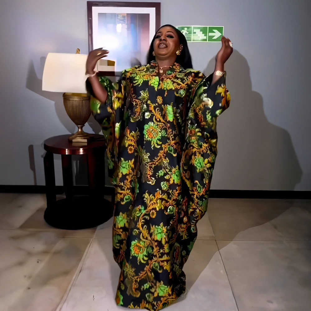فستان أفريقي على الطراز الحديث عالي الجودة من قماش الجاكار الأفريقي ملابس نسائية أفريقية فضفاضة Dashiki