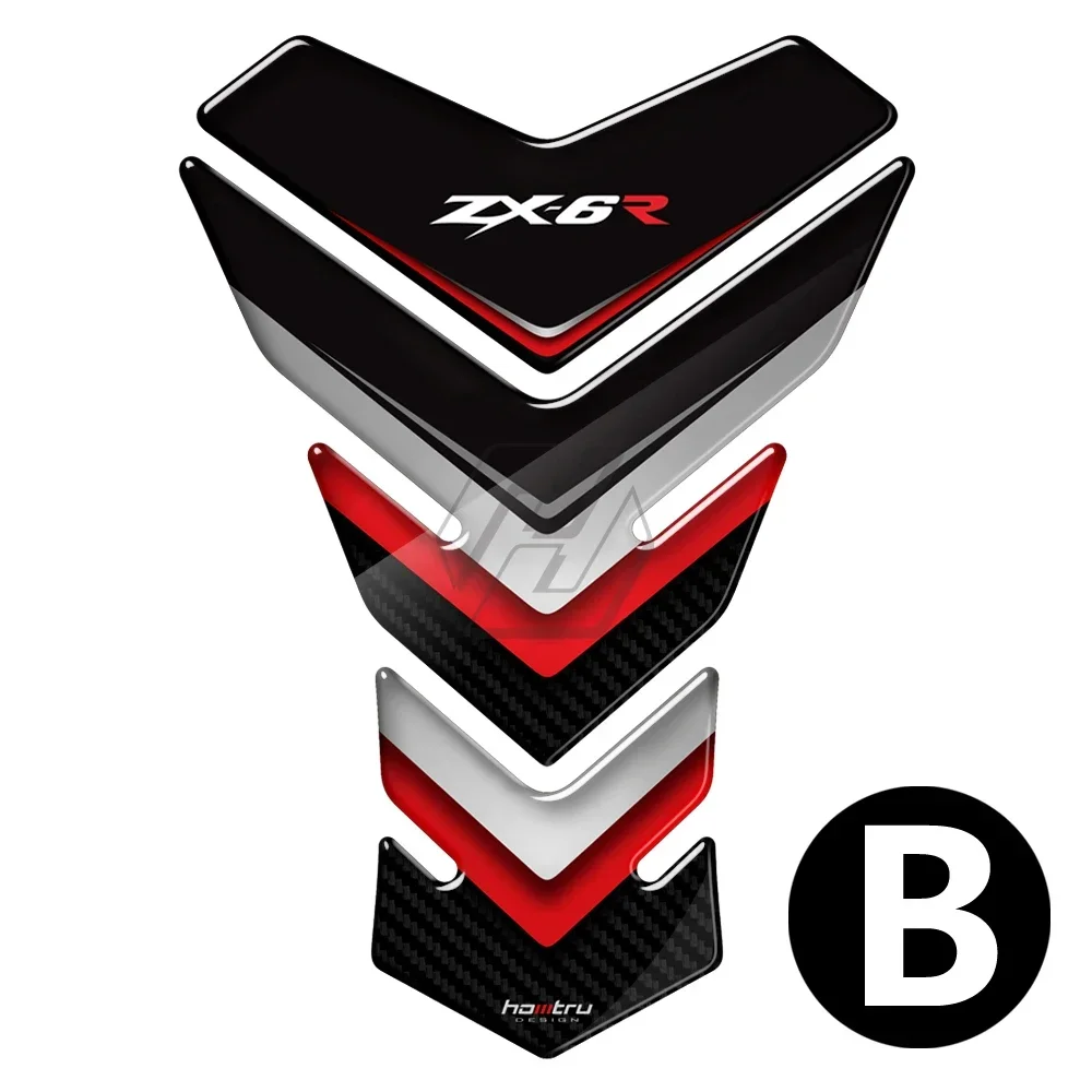 لكاواساكي ZX6R ZX-6R 636 ثلاثية الأبعاد الراتنج دراجة نارية خزان وسادة واقية ملصق دراجة نارية ملحقات الديكور