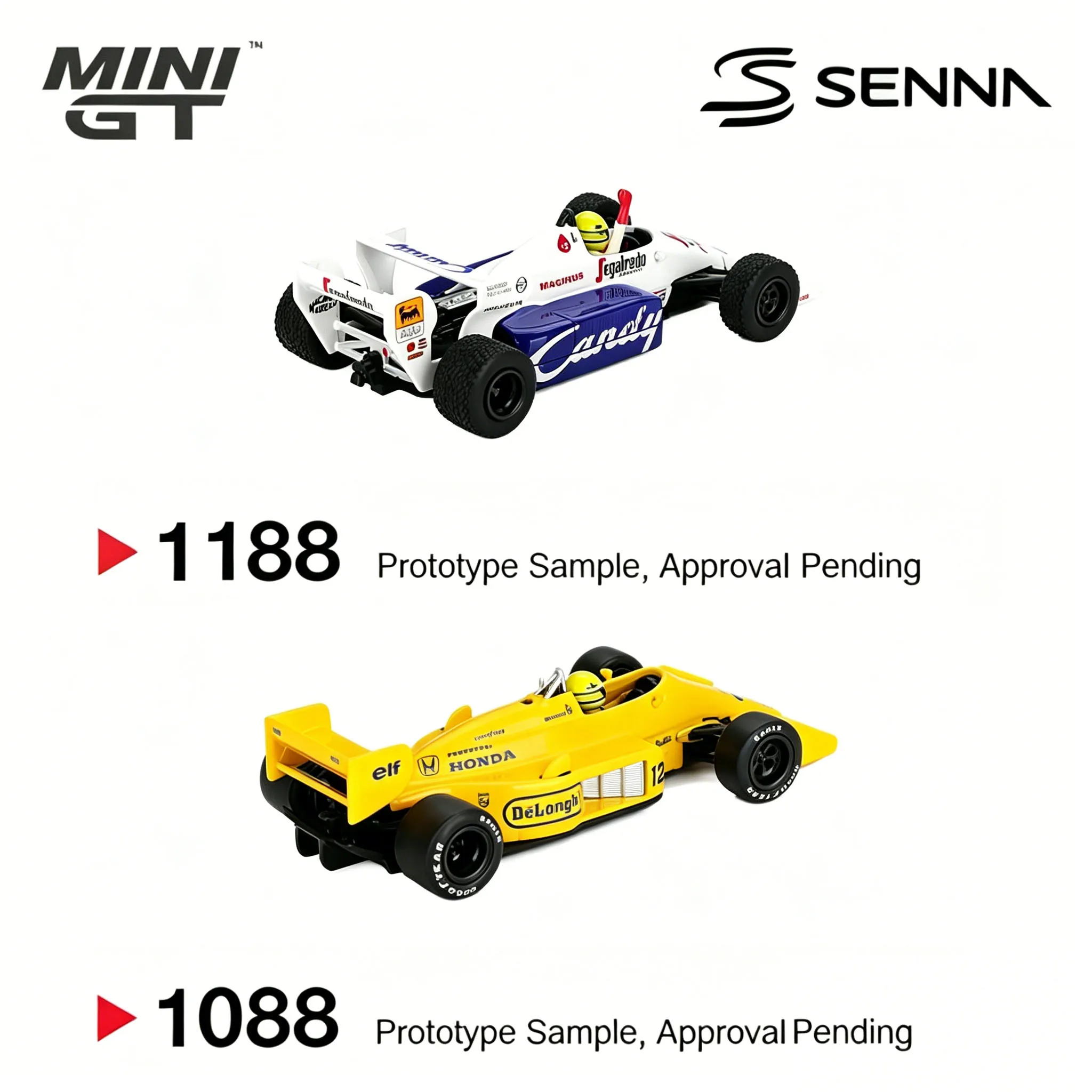 MiniGT 1:64 Ayrton Senna F1 Set Toleman TG184 #19 MiniGT 1118 & Lotus 99T #12 Monaco Winner MiniGT 1088 Diecast Car In Stock view 2