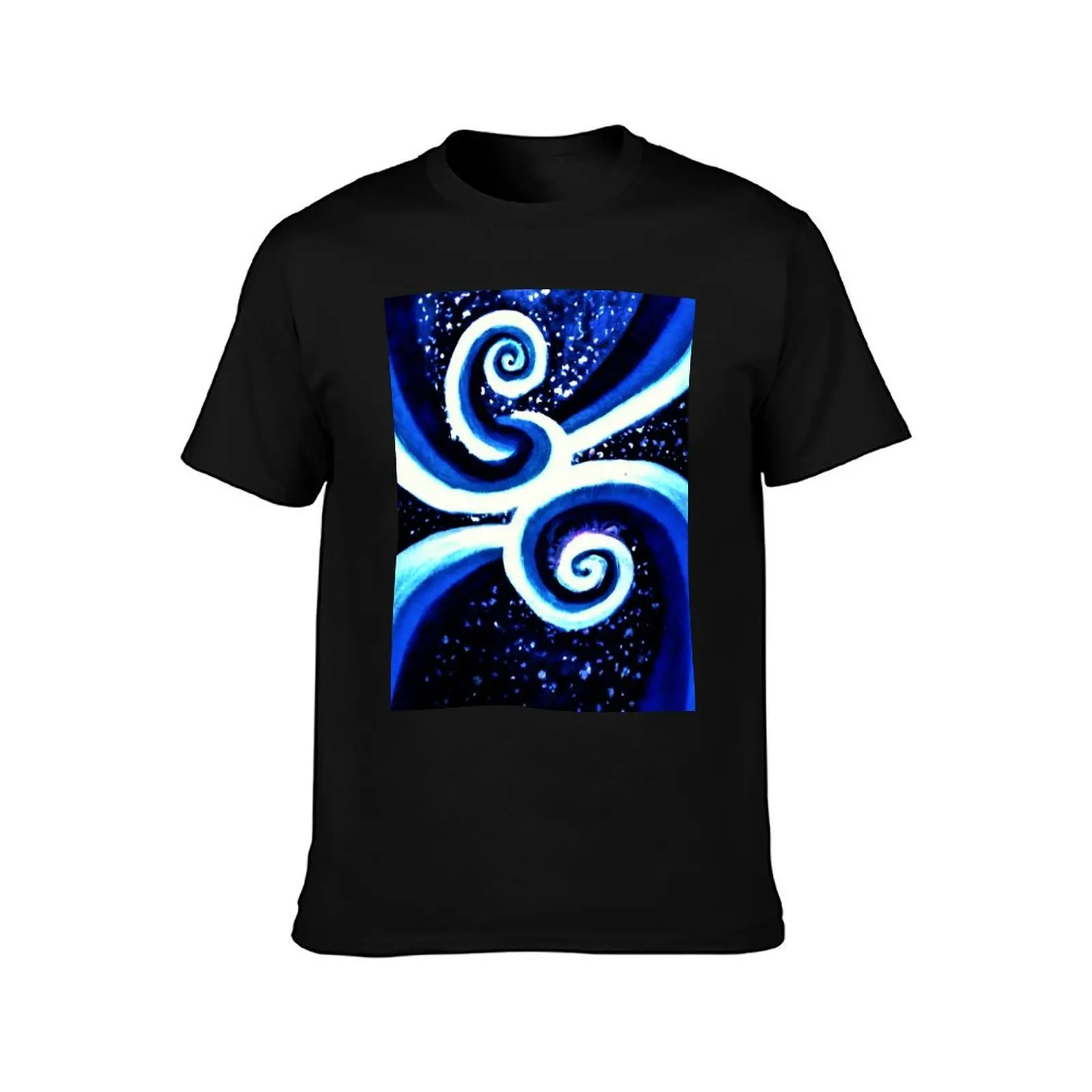 Copy of Spirals in space abstract design, clothes T-Shirt anime stuff cotton graphic tees men t shirts high quality