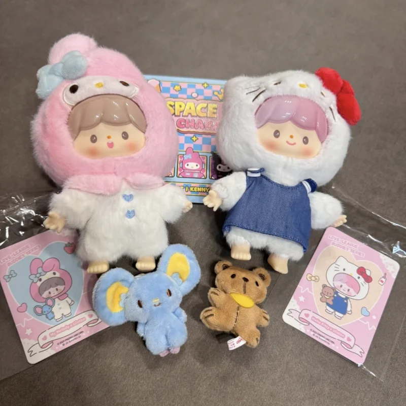 Kawaii Zzoton × Sanrio Characters Love-League Buddies Series Blind Box Vinyl Plush Bag Pendant Doll Mystery Box Gift
