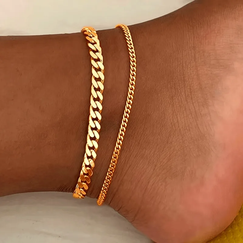 Women's Fashionable Ankle Set Simple and Elegant Suitable for Daily and Summer Beach Vacations Compatible with All Seasons