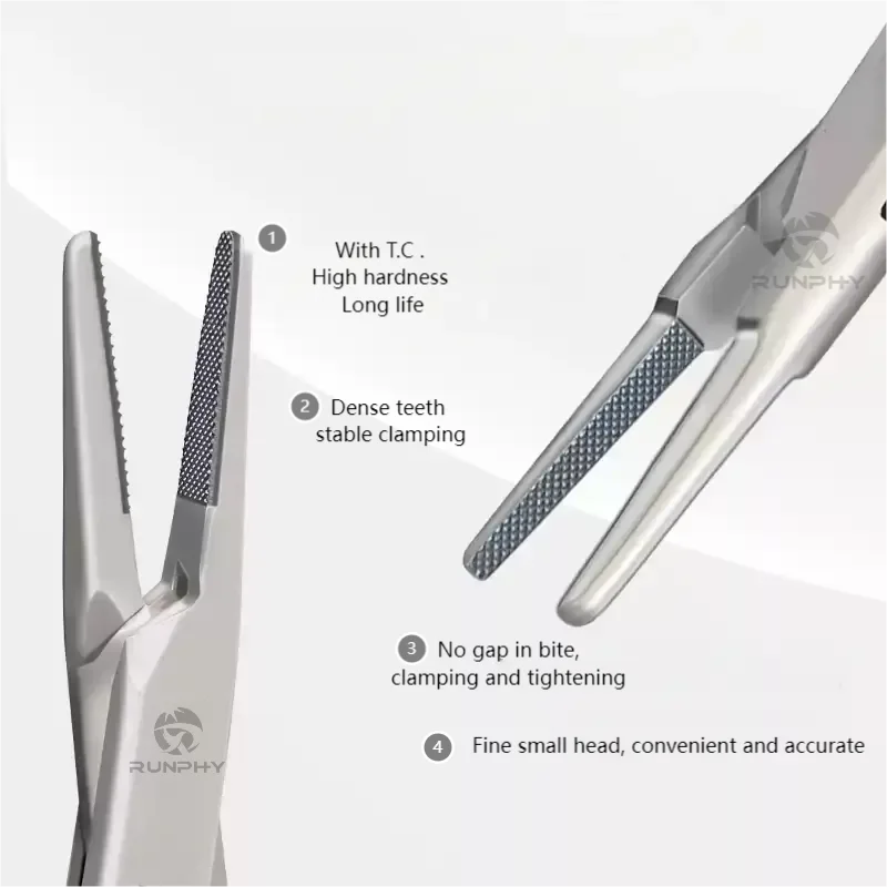 Cynamed TC Mayo Hegar Needle/Suture Holder Driver Reusable Tungsten Carbide Inserts Gold Rings Cutting Capabilities Dog for vet - view 3
