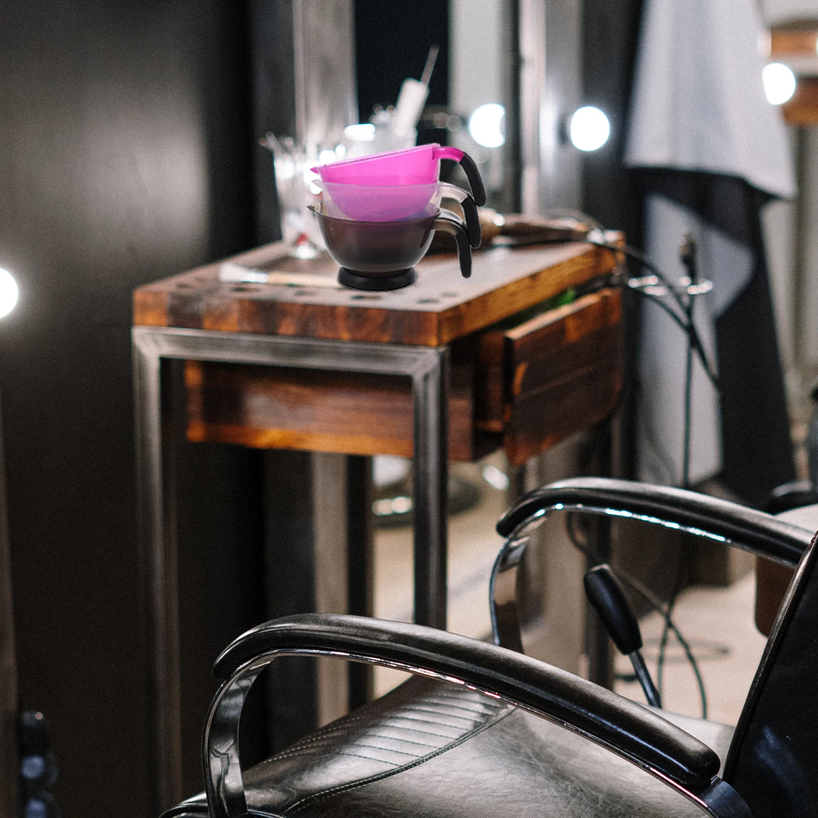 

3 шт., миски для смешивания цветов, утолщенные прочные пластиковые миски для окрашивания волос, салонная парикмахерская миска для краски для волос, цветные миски