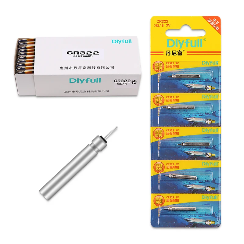 100 قطعة أدوات الصيد الكهربائية تعويم DLY ZH CR311 CR316 CR322 CR425 CR435 مضيئة ليثيوم دبوس العوامة معالجة أدوات اكسسوارات