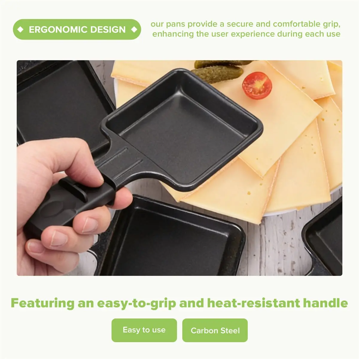 

（Trendy）950UNon-Stick Pans,Mini Square ,Compatible with Machine,Ergonomic Design and Easy to Clean