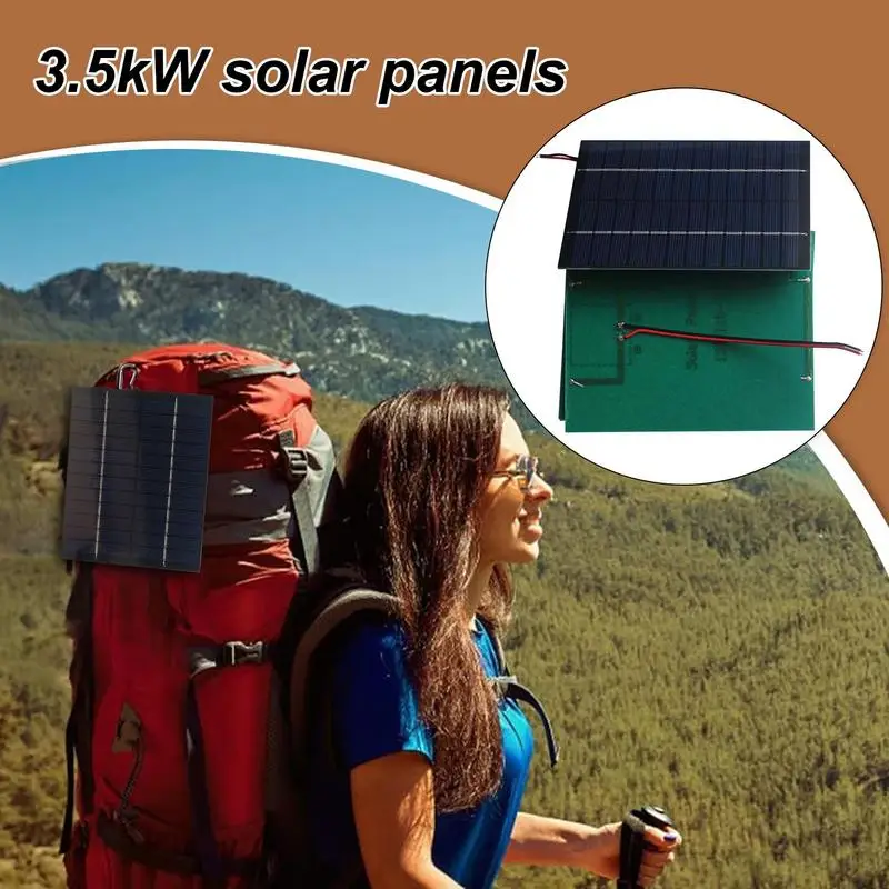 Solar Panel For Battery Charging Outdoor 3.5W Solar Panel For Battery Traveling Camping Small Solar Panel Module Waterproof For