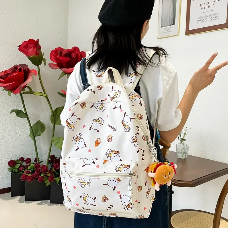 New Sanrio Kawaii Backpack Pochacco High School Girls\' Printed Backpack and High Beauty Cartoon Girl Gift