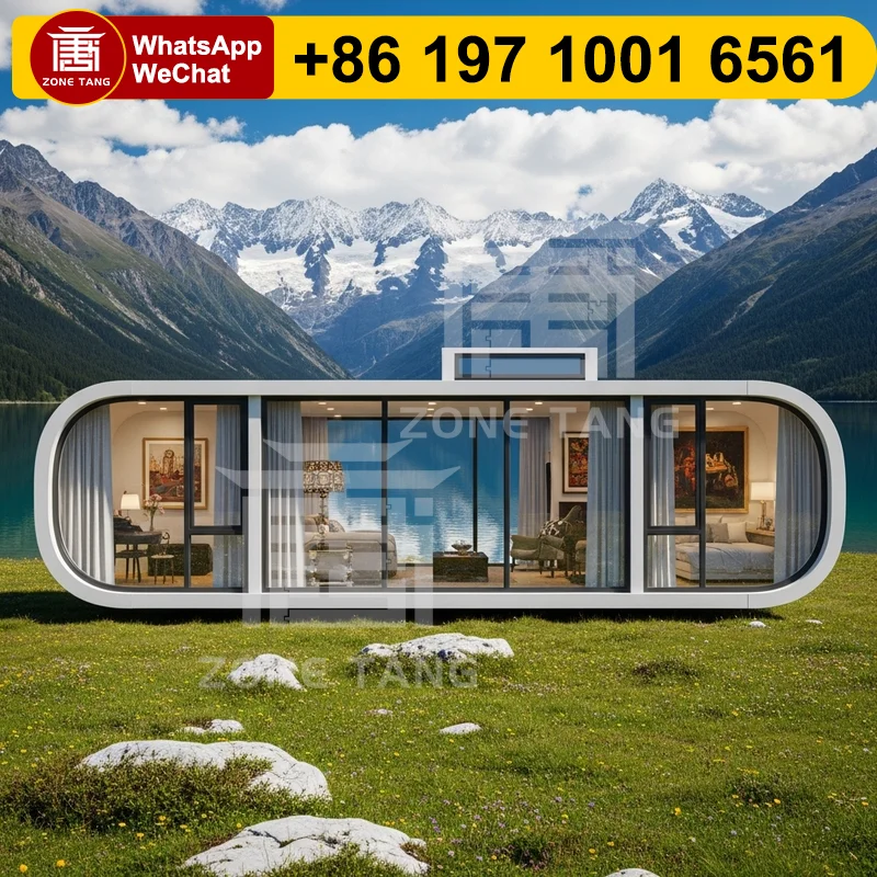 أبل كبسولة البيت المنازل الجاهزة الفضاء كبسولة منزل صغير واحد واسعة المنازل المتنقلة للبيع 2 غرفة نوم المنزل المحمول للبيع #1