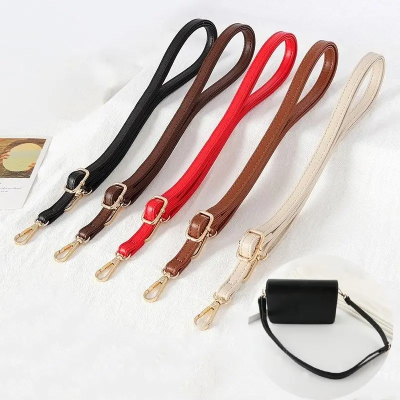 Fashion Adjustable Bag Handle For Women PU Leather Solid Color Shoulder Handbag Messenger Belt Diy Bag Parts Accessories