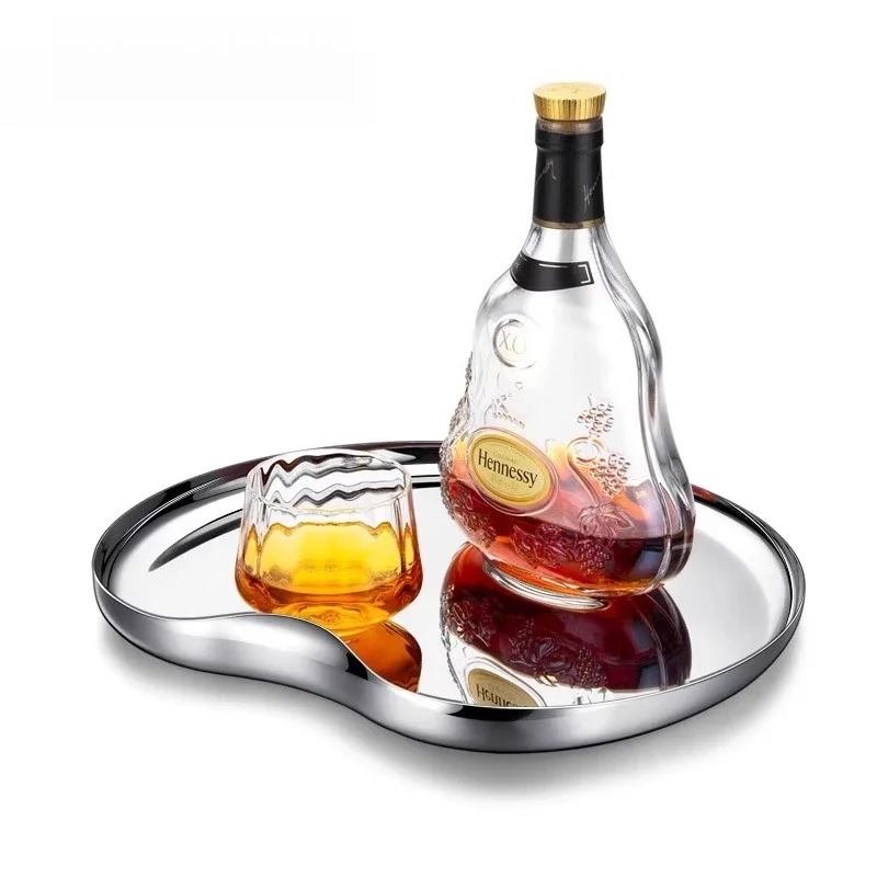 

Nordic style Western food plate, stainless steel hotel tray, household wine set dessert plate