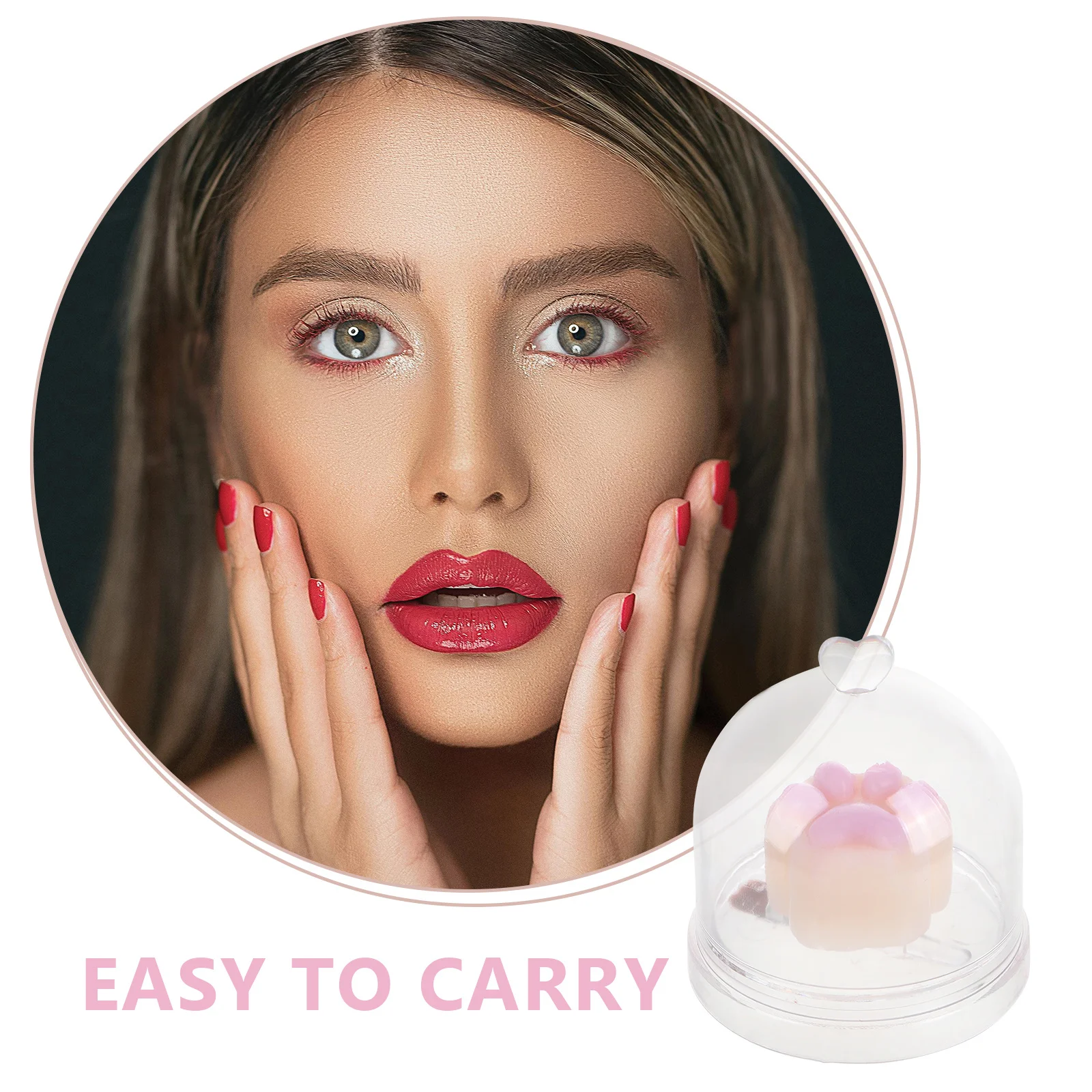 Bálsamo Labial Hidratante con Cambio de Color en Forma de Pata de Gato para Otoño e Invierno, Lindo y Humectante, Accesorio para Mujer