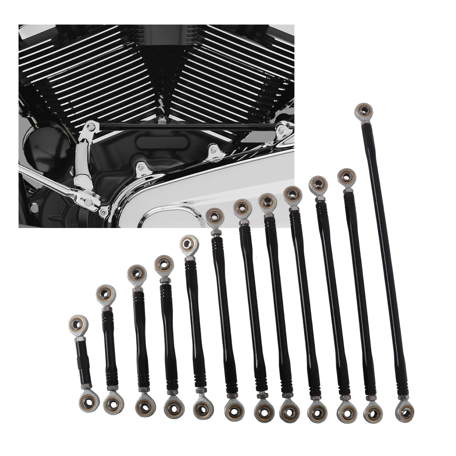 40/70/90/100/120/150/160/170/180/190/280MM M6 Motorcycle Shift Rod Linkage Footrest 1PC Foot Peg Rearset Gear Shift Shifter Rod