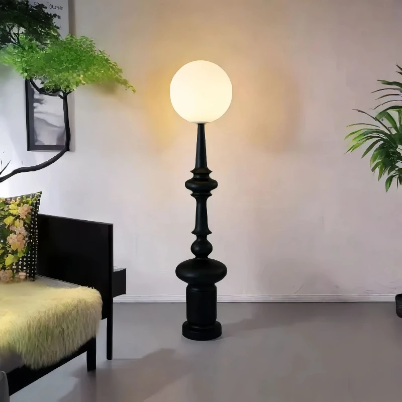Italian Retro Floor Lamp Designer Medieval Roman Column Standard Light Modern Guest Bedroom Study Decoration Upright Desk Lamps