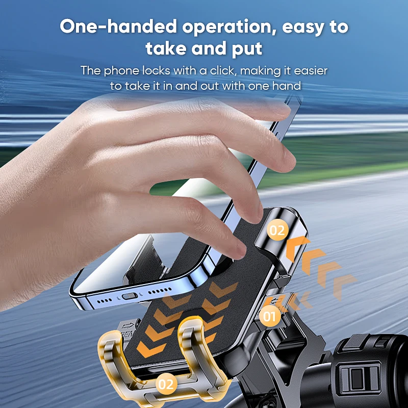 Открытый держатель для электрического велосипеда, противоударная навигация для езды, держатель для телефона на мотоцикле с питанием от аккумулятора