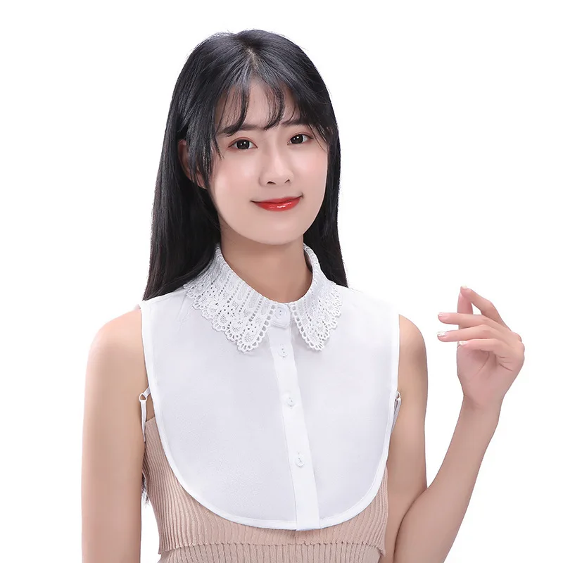 Faux col de chemise blanc de Style coréen pour femmes, accessoire de pull d'automne et d'hiver, vêtements de bureau professionnels