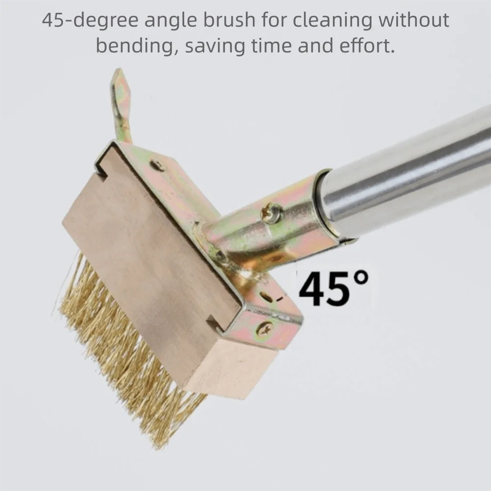 

Long Steel Handle Manual Crack Weeder Pulling Hook Detachable Moss Grass Puller Tool Stainless Steel Steel Wire Broom Head