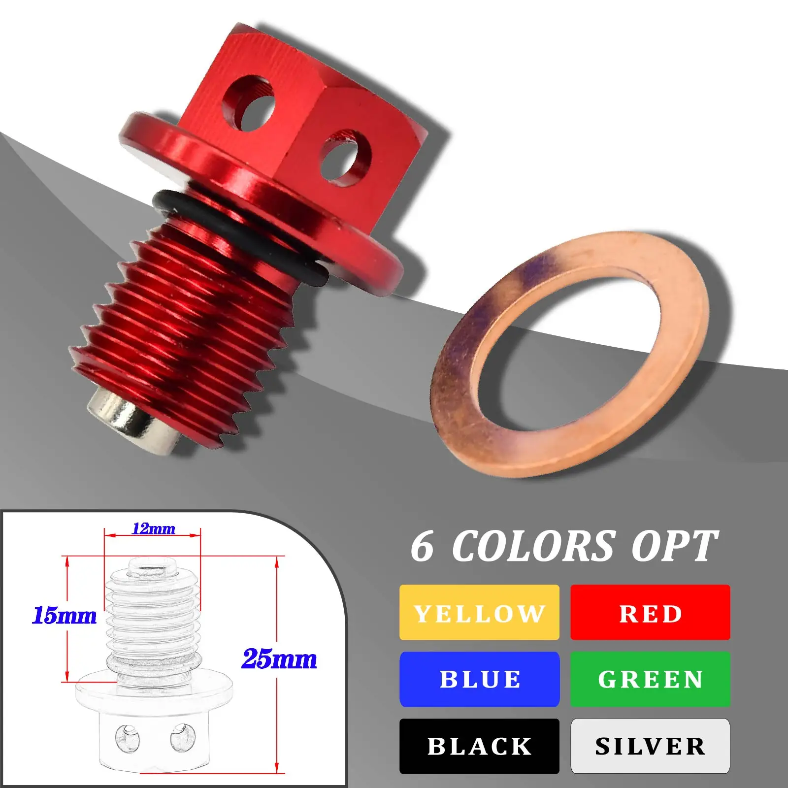 

M12x1.5 Oil Drain Plug Bolt For Honda CBR 250RR 400RR 600RR 900RR 954RR 1000RR 125R 250R 300R 400R 500R CB RVT 1000R VFR