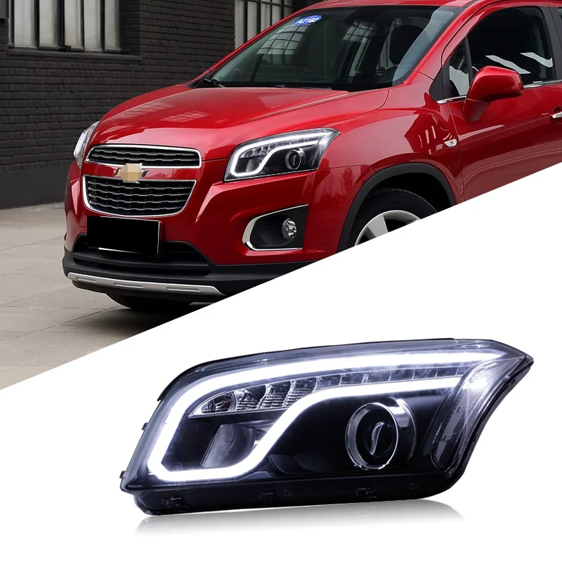 Suitable for Chevrolet Tracker headlight assembly modification LED light guide daytime running light bifocal lens xenon lamp