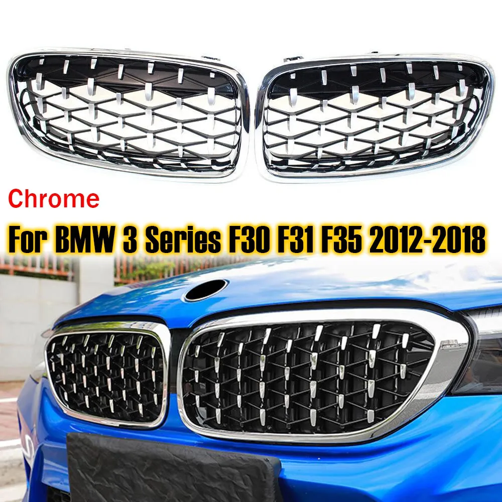 

Для BMW F30 F31 F35 F80 2012-2018 2x автомобильная решетка из АБС-пластика, передняя решетка почек, алмазный стиль 51130054493 51130054494, аксессуары, детали