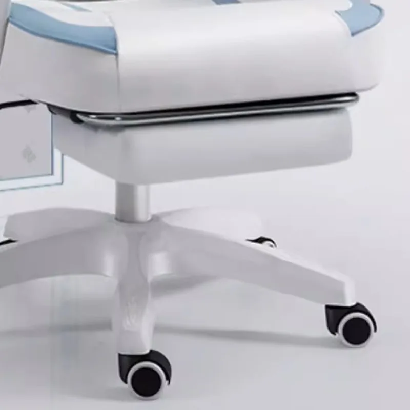 Reposapiés azul para silla De Oficina, almohada ergonómica, silla De juegos Kawaii, Sillas cómodas De lujo para niñas, muebles De Oficina