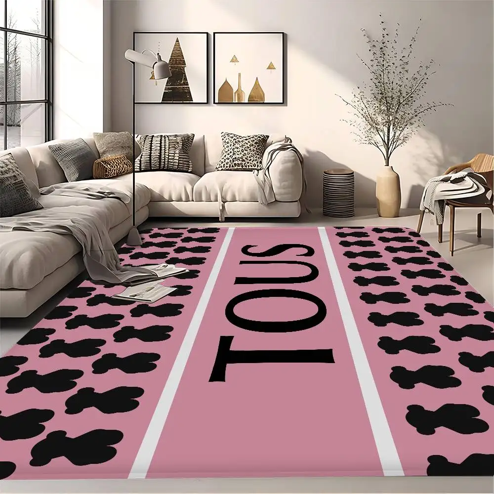 Cute T-TOUSes Bear Room Mats Anti-slip Absorb Water Long Strip Cushion Bedroon Mat Household Carpets