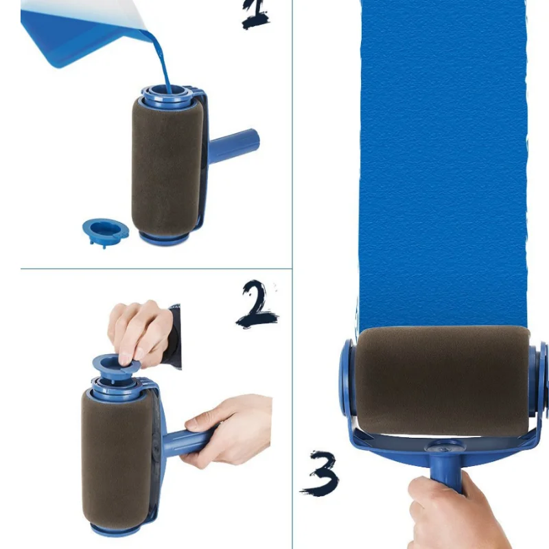 Picture 6: Professional DIY Home Painting Tool Kit Wall Decor Brush & Roller Combo Multi‑Function Corner Detail Brushes with Ergonomic Hand