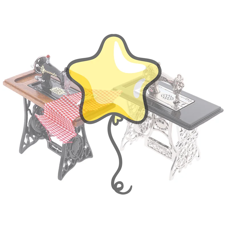 1:12 Dollhouse Mini Furniture Sewing Machine with Scissors for Doll House Decor