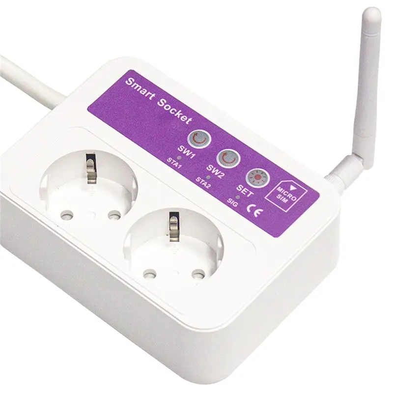 【BRILLIANT 】Smart Socket SC2-GSM 2/4G Long Line 1.2M 16A Smart Socket EU Plug APP Control SMS Temperature Sensor Remote Control