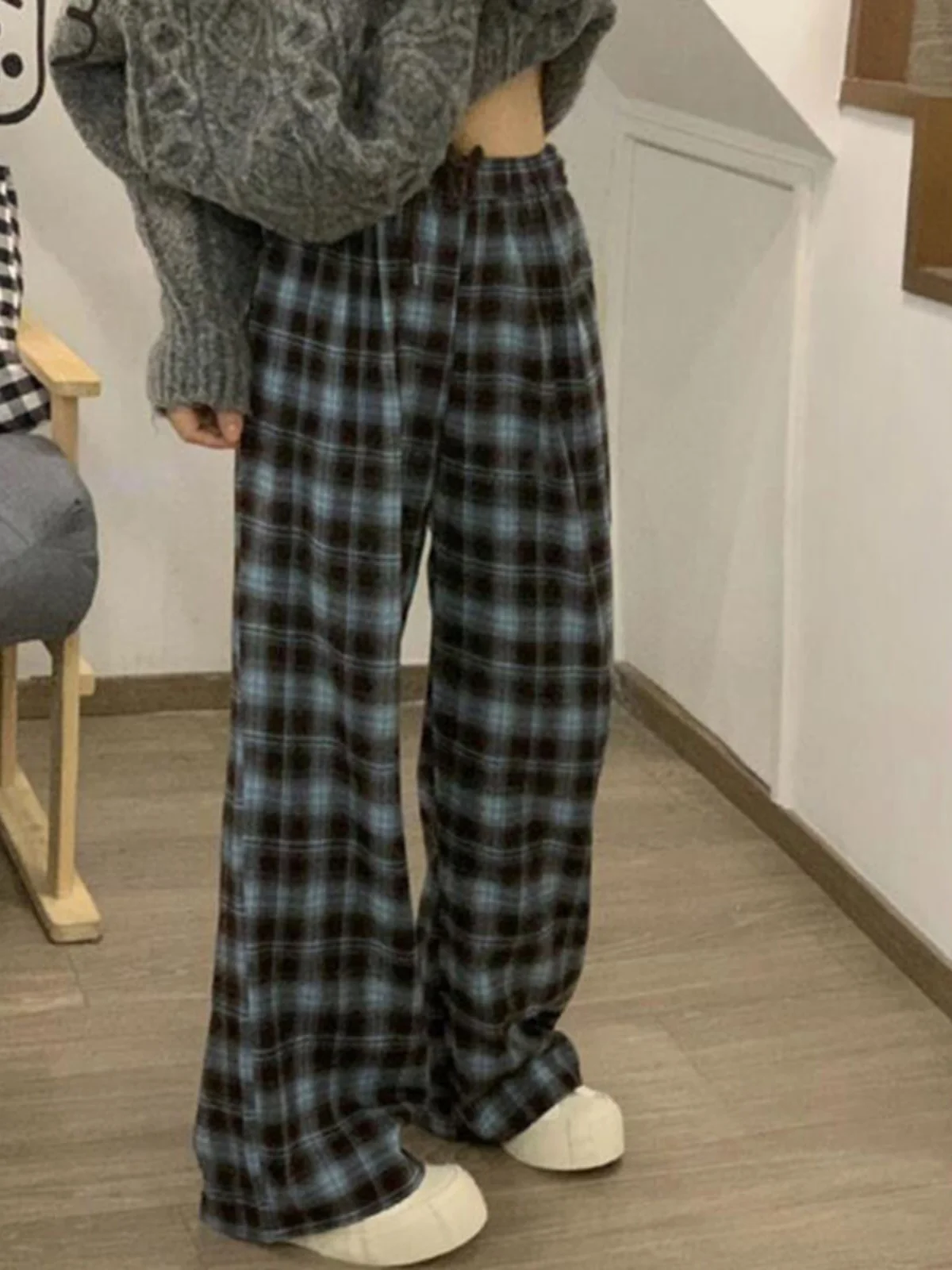 

Женские брюки больших размеров, свободные, широкие, прямого кроя, повседневные, в корейском стиле, с высокой талией, длинные, удобные, весна-лето