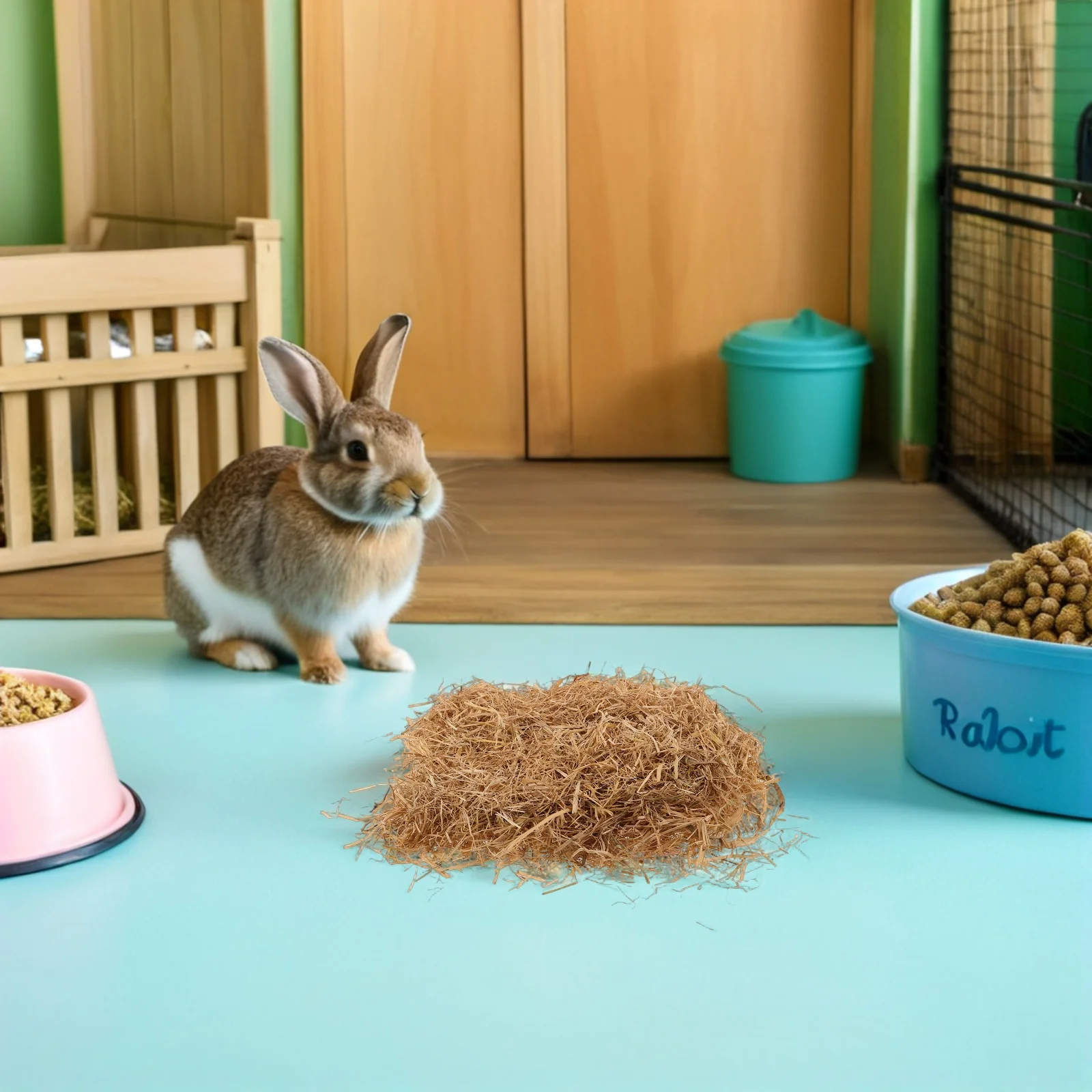 

Dry Natural Straw Bunny Soft Straw Nesting Pads Reusable Animal Nest Box Material for Indoor Rabbit Habitat