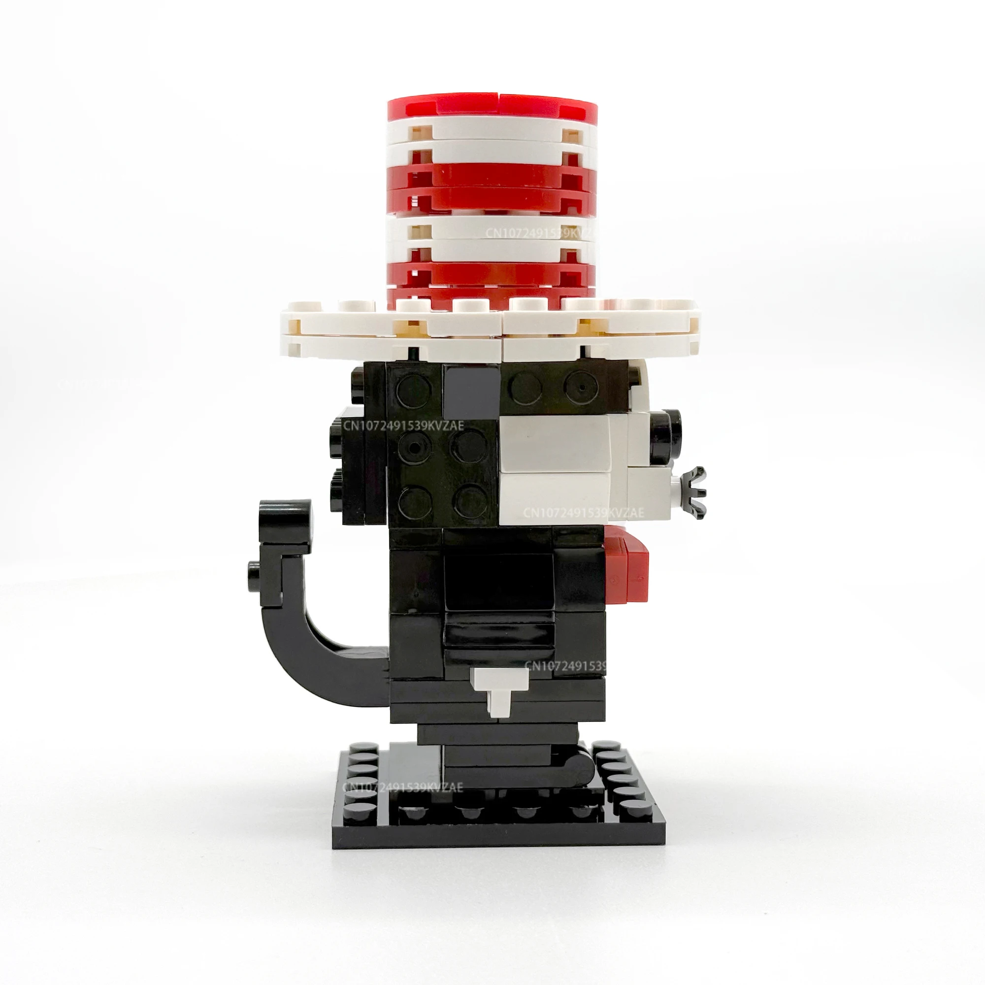 MOC films classiques chat dans chapeau bloc de construction chat magique briques figurine d'action mignon dessin animé Gentleman chats brique cadeau de noël