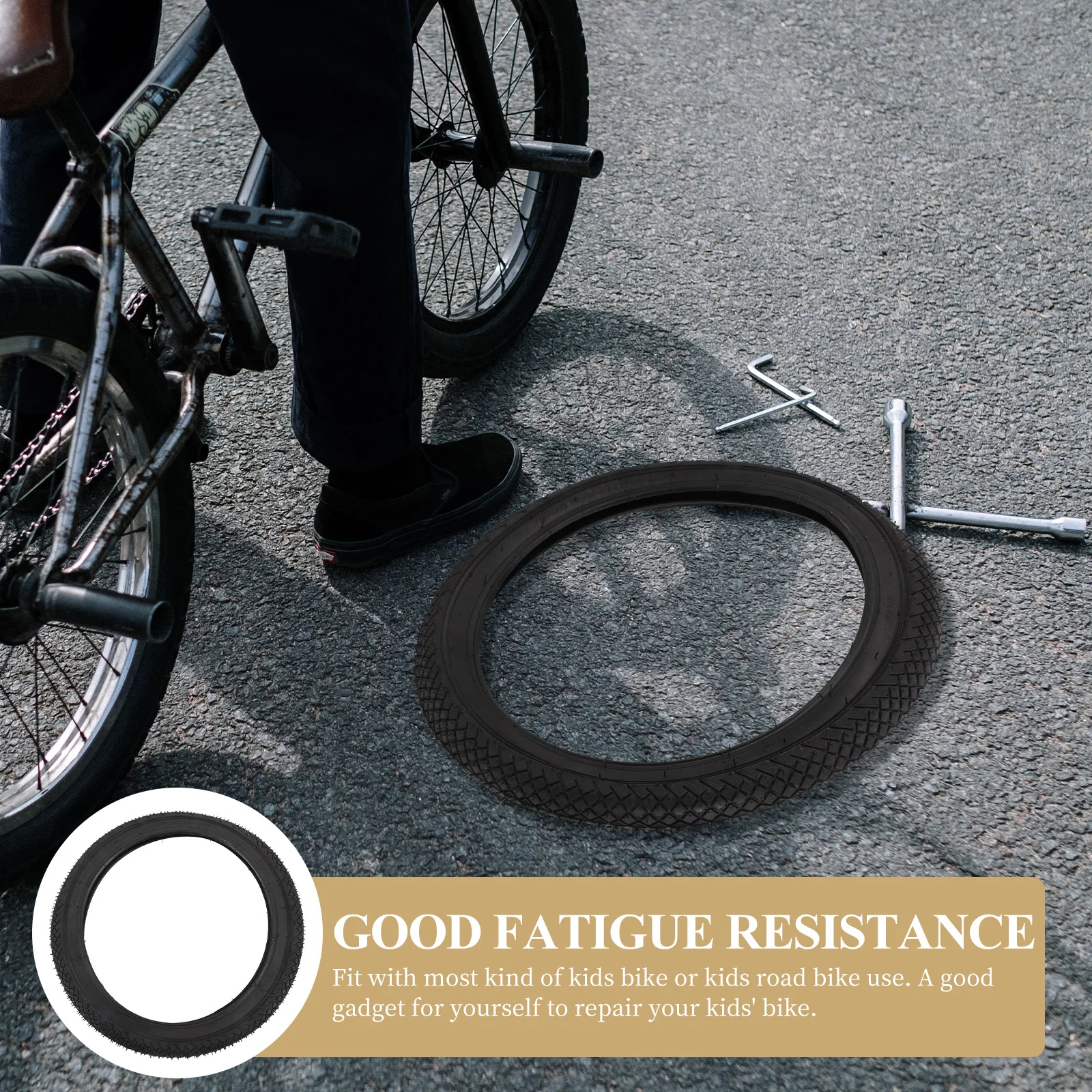 

Bike Tire Replacement Anti-Slip Rubber Tire For Bicycle Wheel Durable Cycling Heavy Duty Mountain Road Bike