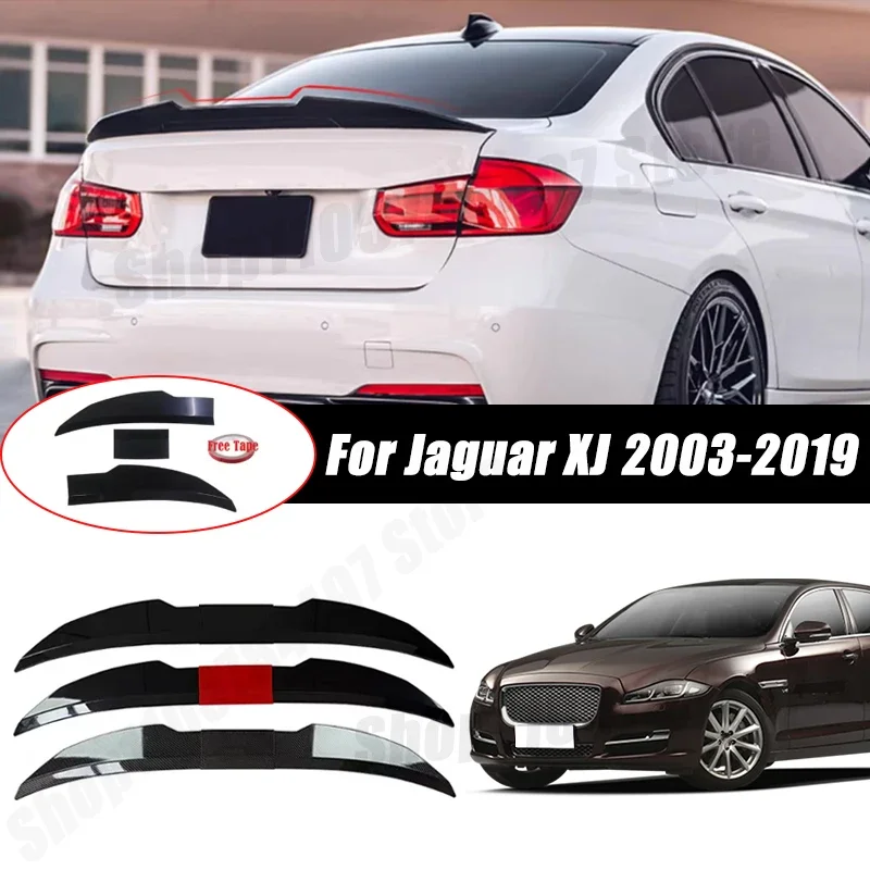3pcs Sedan Rear Trunk Spoiler For Jaguar XJ 2003-2019 Adjustable DIY Modified Trunk Spoiler Automotive Accessories