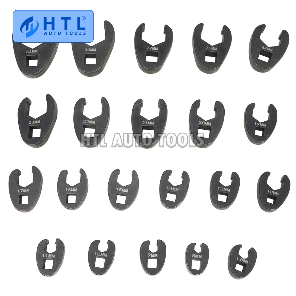 Krähenfuß-Schlüsselsatz 1/2" und 3/8" Antrieb, Bördelmutter-Krähenfuß-Schlüsselsatz, metrisch 8-32mm, 6-kant Krähenfuß-Schlüsselsatz – Detail 4