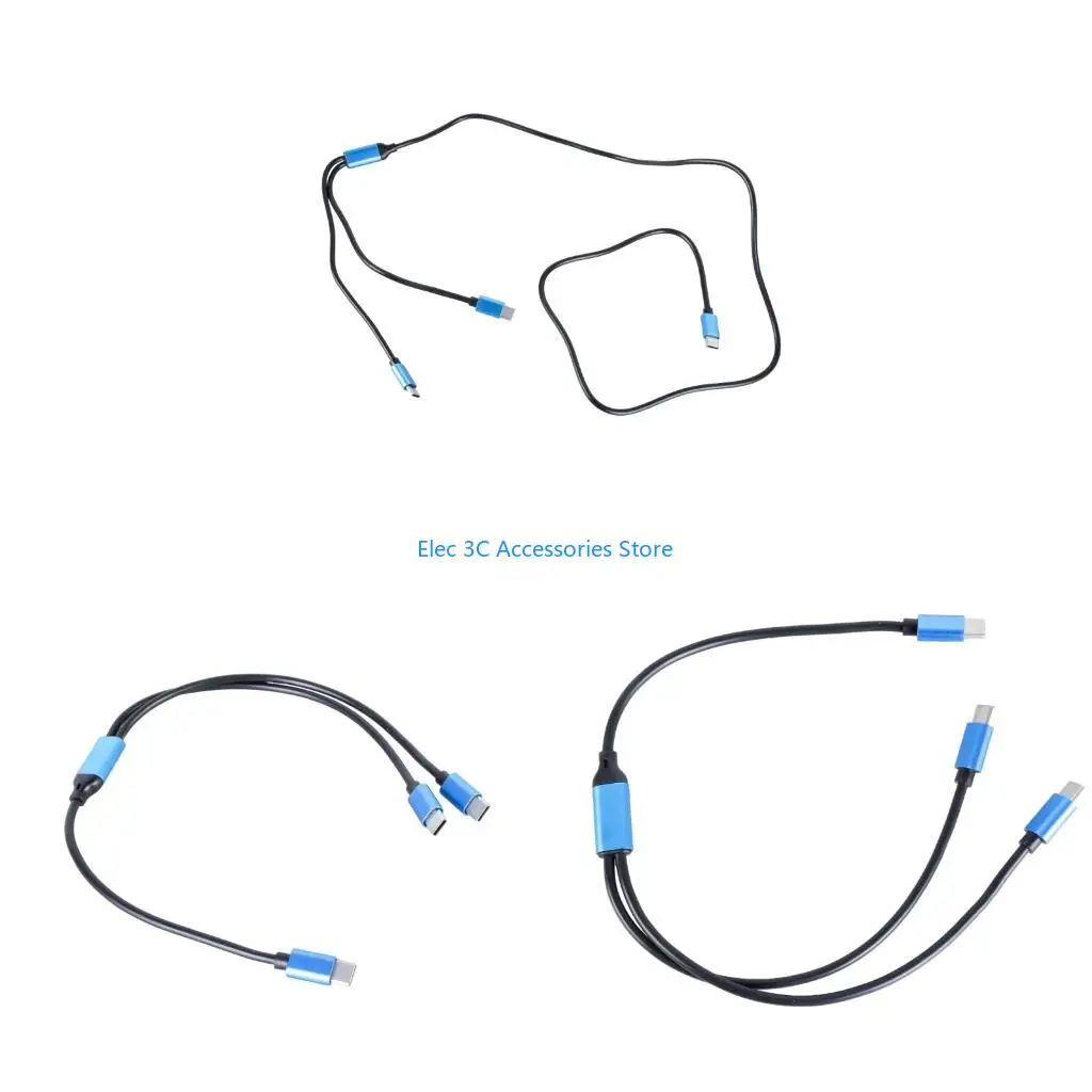 Y51A USB C To Double Type C Splitter Cable For Charging And Data Transfer For Various Electronics USB C Connection Cord