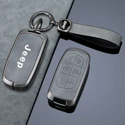 Metal 2/3/4/5 Buttons Car Key Case For Jeep Grand Cherokee WK2 KL Wrangler JK Renegade Commander Compass 2018 2022 Accessories