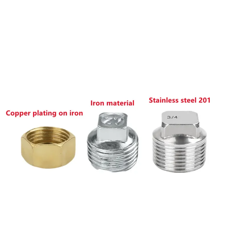 1/4 "3/4" 1 "Incistainless Steel Plug Male Thread Female Thread 4" Pipe Cap