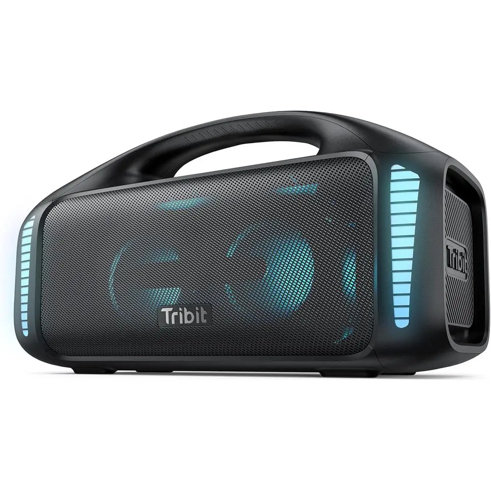 

Box Blast Portable Bluetooth Speaker, (140W Peak) 90W Loud Stereo Sound with 30H Playtime, IPX7 Waterproo, LED Light, Wirel, XBa