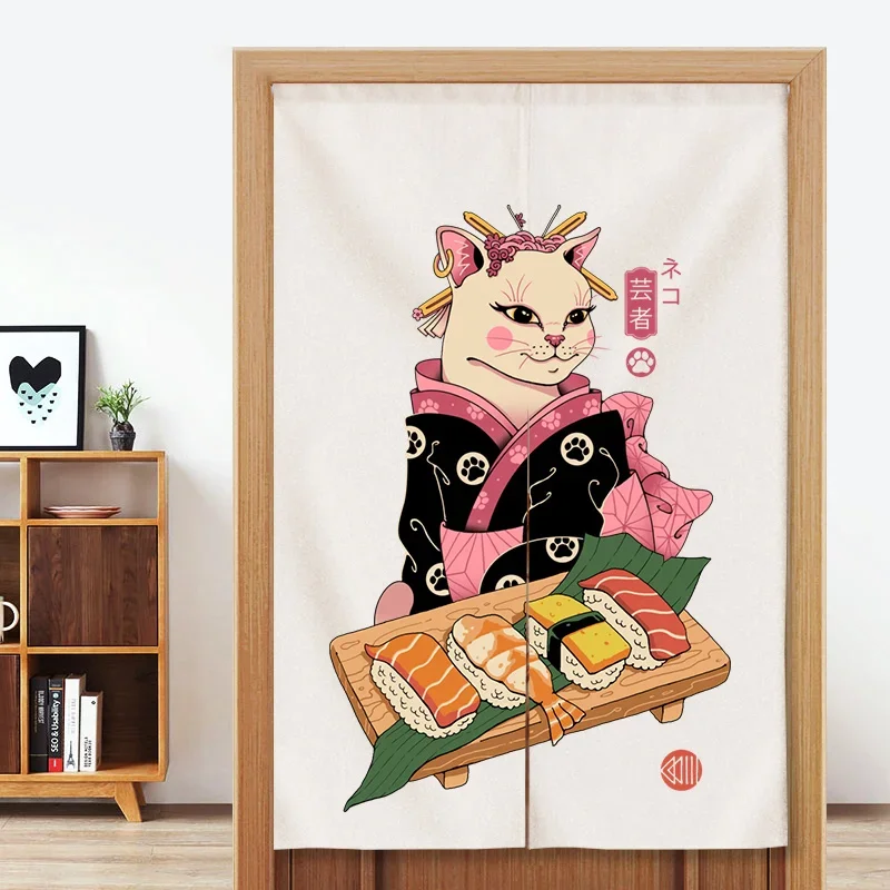 Japanese Sushi Restaurant Japanese Food Shop Door Curtain Ramen Shop Curtain Kitchen Partition Curtain Noren