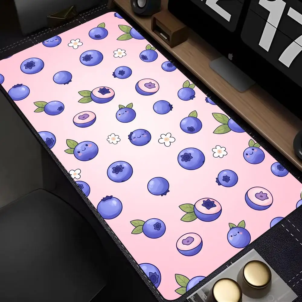 

Cartoon Blueberry Mouse Pad Mouse Pad XXL Gaming Accessories Office Gamer Keyboard Desk Mat Non-Slip Laptop Large Mousepad