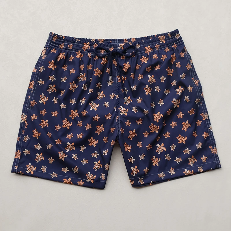 Pantalones cortos de playa con estampado de tortuga marina, Shorts transpirables de secado rápido con patrón completo de malla, alta calidad, 2024