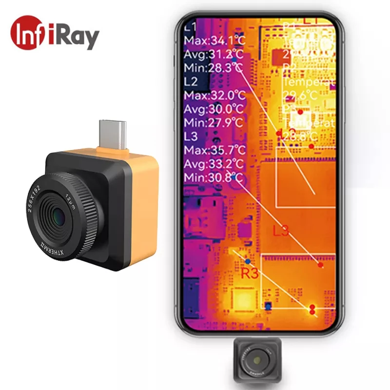 Infiray T2L T2S Plus Mobiele Telefoon Warmtebeeldcamera Pcb Circuit Defect Test Tool Thermometer Thermische Camera Voor Android Type-C